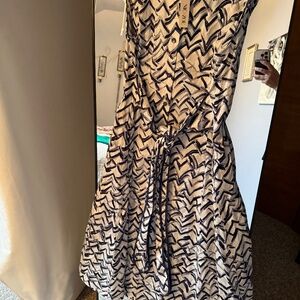 Nic + Zoe dress - Sleeveless Shirt dress - Blue/White - Size Medium - A-Line